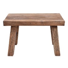 Penners Recycled Elm Wood Small Footstool